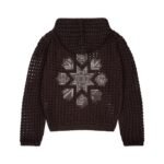 Derschutze Aziza Crochet Zip Up Brown