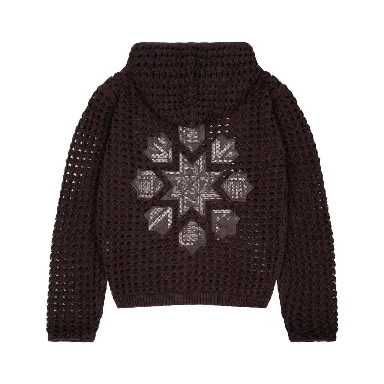 Derschutze Aziza Crochet Zip Up Brown Derschutze Aziza Crochet Zip Up Brown