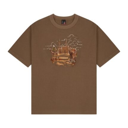 Derschutze Aziza Waffle T Shirt Brown