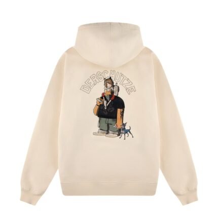 Derschutze Graffiti Hoodie Beige