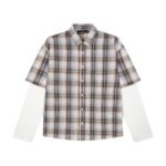 Derschutze Lotus V2 Layered Shirt Plaid Creme