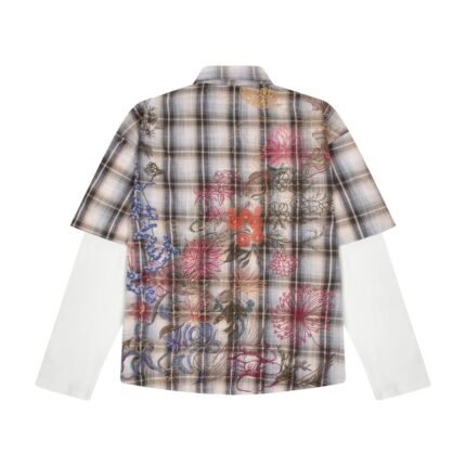 Derschutze Lotus V2 Layered Shirt Plaid Creme