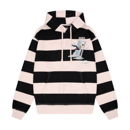 Derschutze On Air Pink-Purple Striped Hoodie