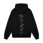 Derschutze Sashiko Hoodie Black
