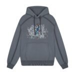 Derschutze Sashiko Hoodie Grey