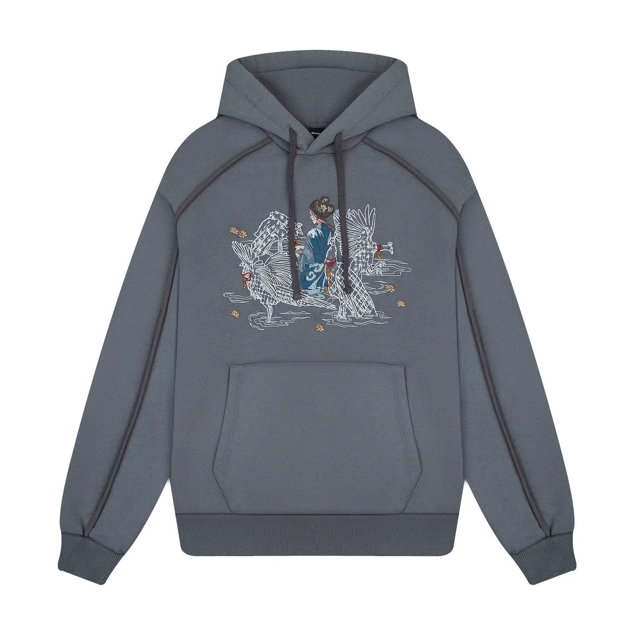 Derschutze Sashiko Hoodie Grey Derschutze Sashiko Hoodie Grey
